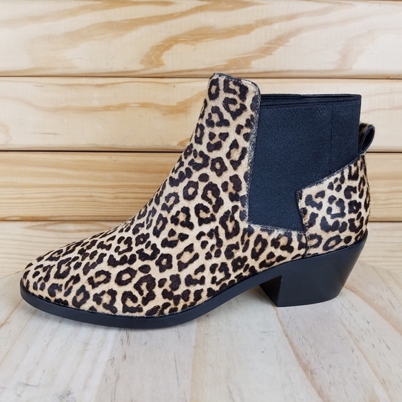 Cole Haan 6 US Gia Calf Hair Leopard Grandseries Chelsea Bootie Boots W18624 NEW - Picture 1 of 11